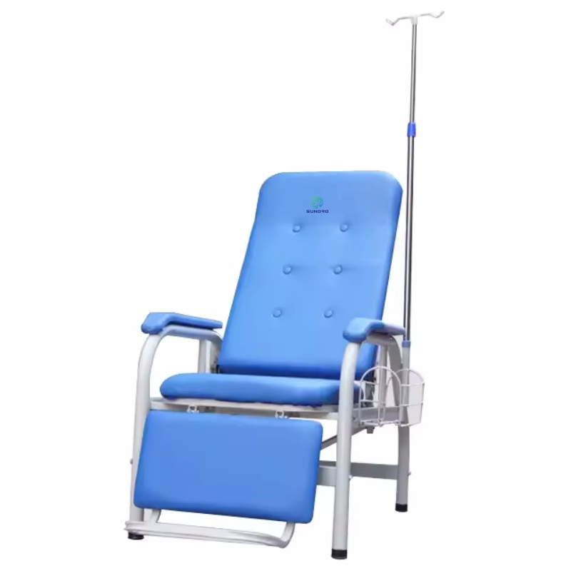 Hospital equipment Patient transfusion chair Infusion chair, foot stool with hanger and venous stent