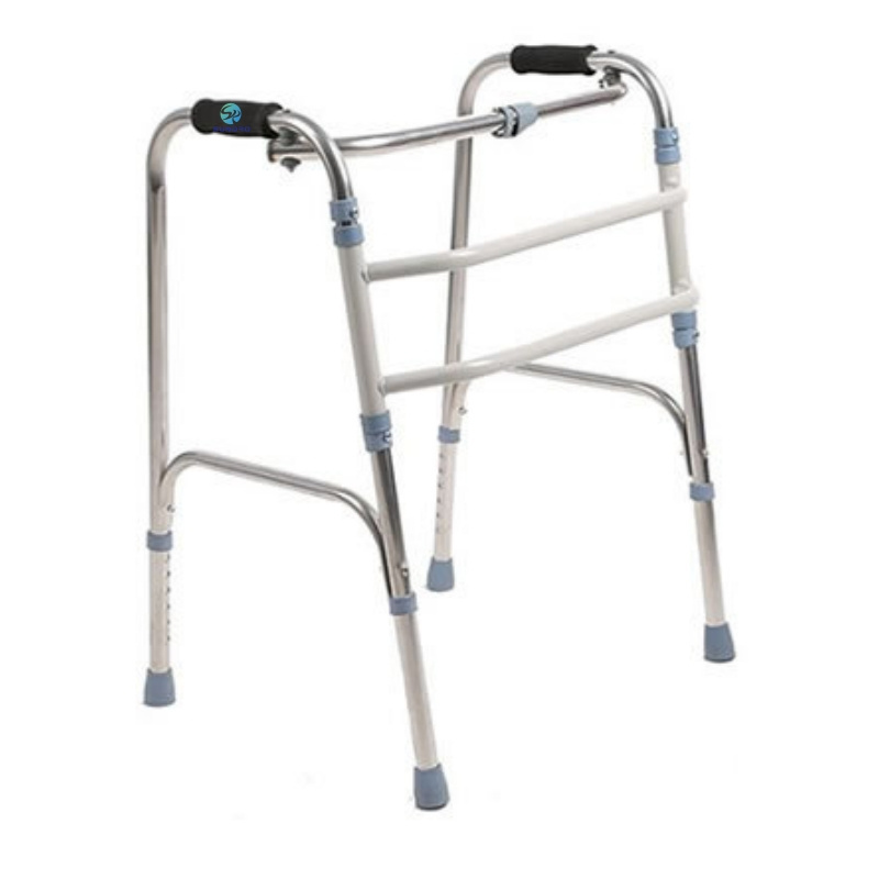 Manufacturer Lightweight Stainless Steel Walker for Adults Folding Walking Aids for Elderly