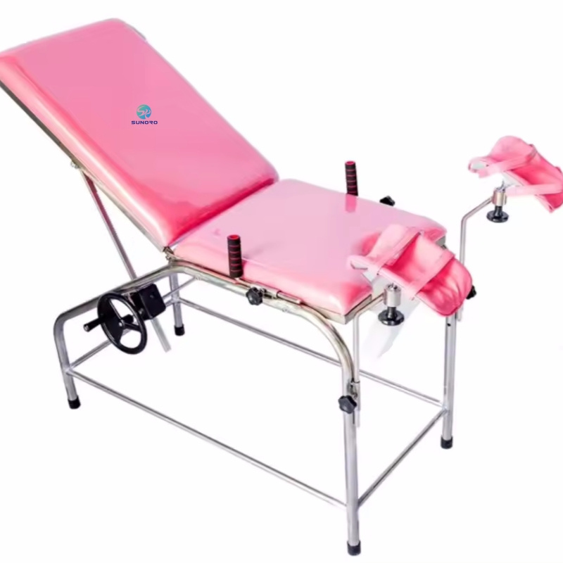 Factory price hospital gynecological examination table ordinary manual gynecological examination bed