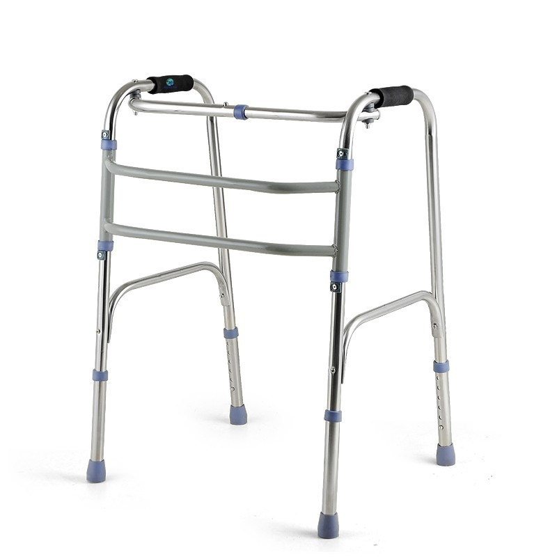 Manufacturer Lightweight Stainless Steel Walker for Adults Folding Walking Aids for Elderly