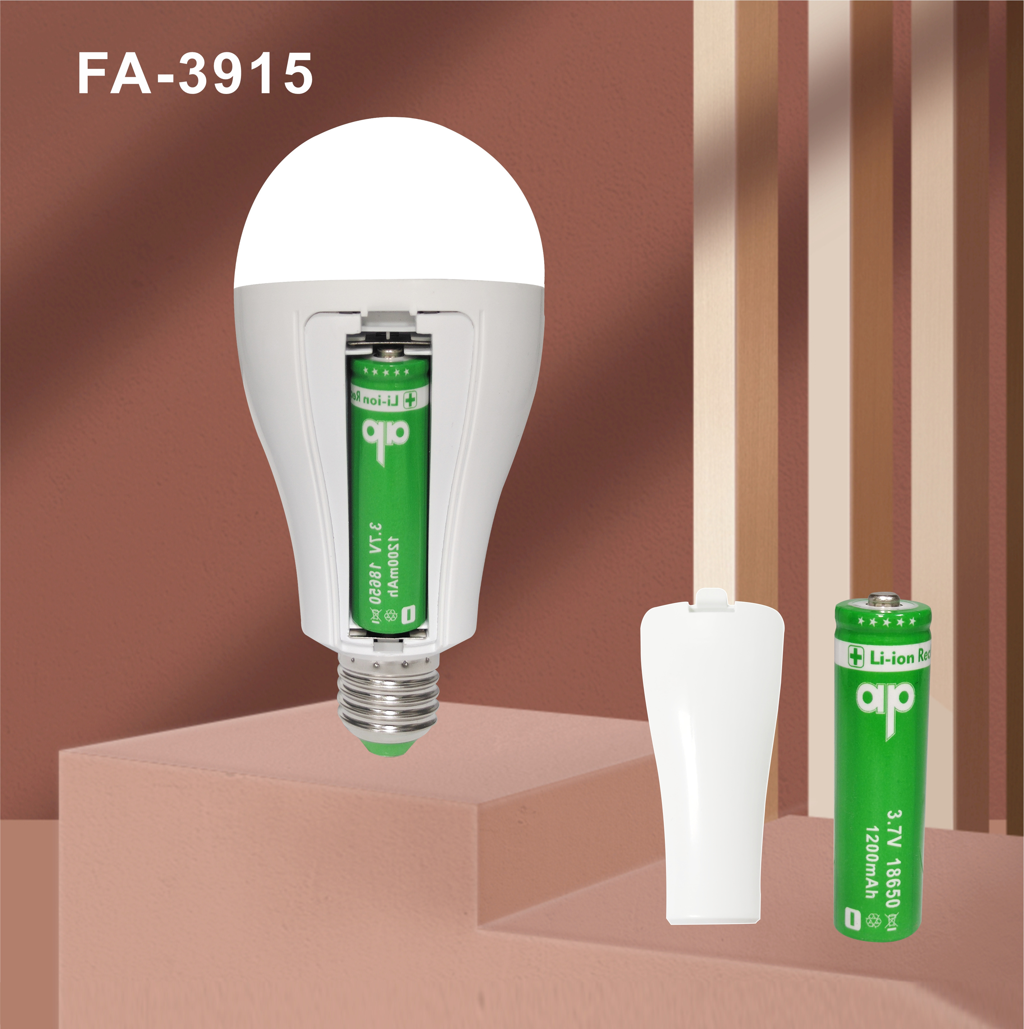 OEM factory price B22 E27 15W rechargeable light bulb daylight high luminous emergency light rechargeable bulb for africa