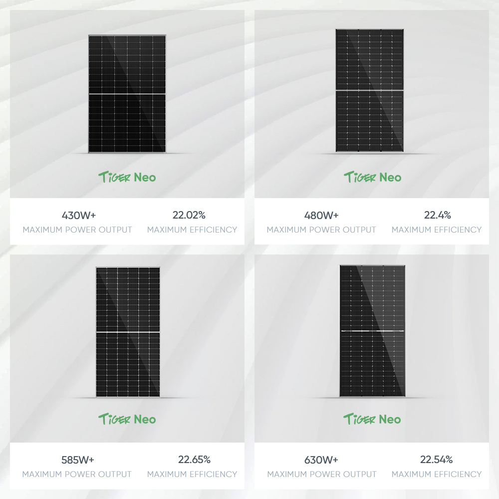 Jinko Tiger Neo 430 Watt Solar Panel 460 Watt 470 Watt 480 Watt 545W 550Watt Paneles Solares Module