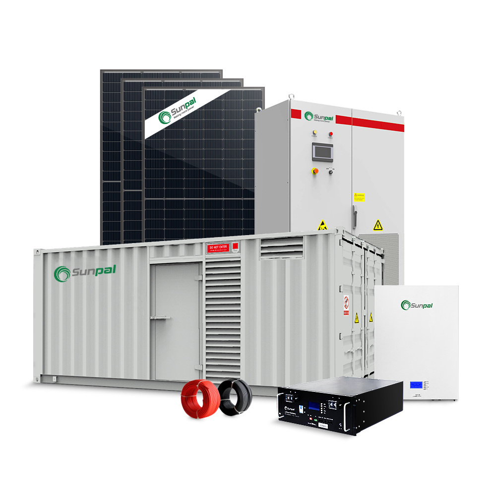 Sunpal Commercial Hybrid Solar Energy System 50Kw 100Kw 150Kw 500Kw Eu Warehouse Complete Solar Kit For Industrial Use