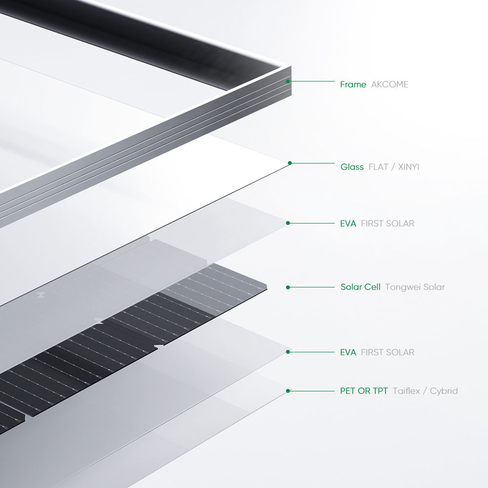 Sunpal Pvt Hybrid Solar Panel 350 400 Watt Comfortable Photovoltaic Solar Panels