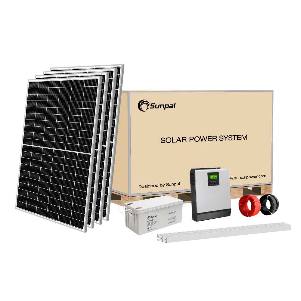 Sunpal PV Panels Kits Home Hybrid Solar Energy System 3Kw 4Kw 5Kw For Power Outages