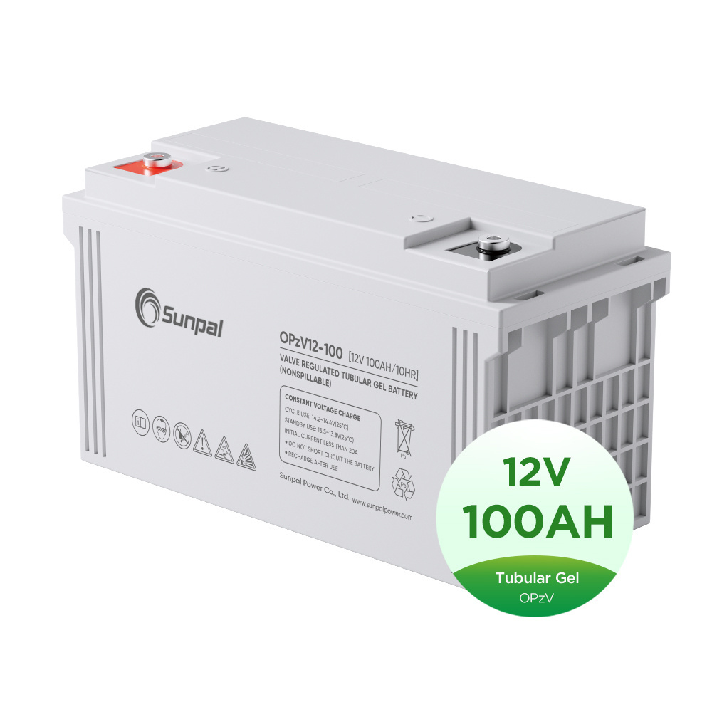 Sunpal OPzV Home Solar Sealed Lead Acid Battery 12V 100Ah 120Ah 200Ah Deep Cycle Agm Batteries