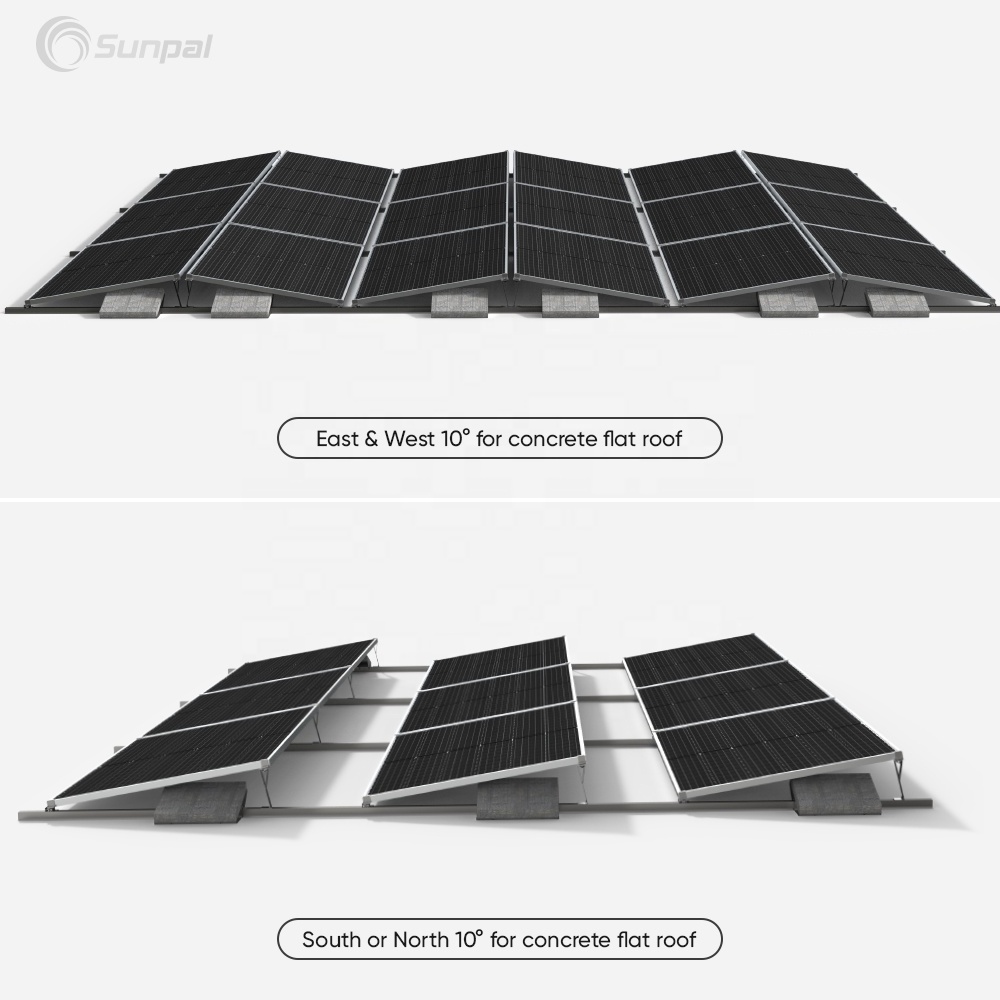 Sunpal Solar Panel Z Brackets Ground Mount Structure Solar Mounting System Aluminium