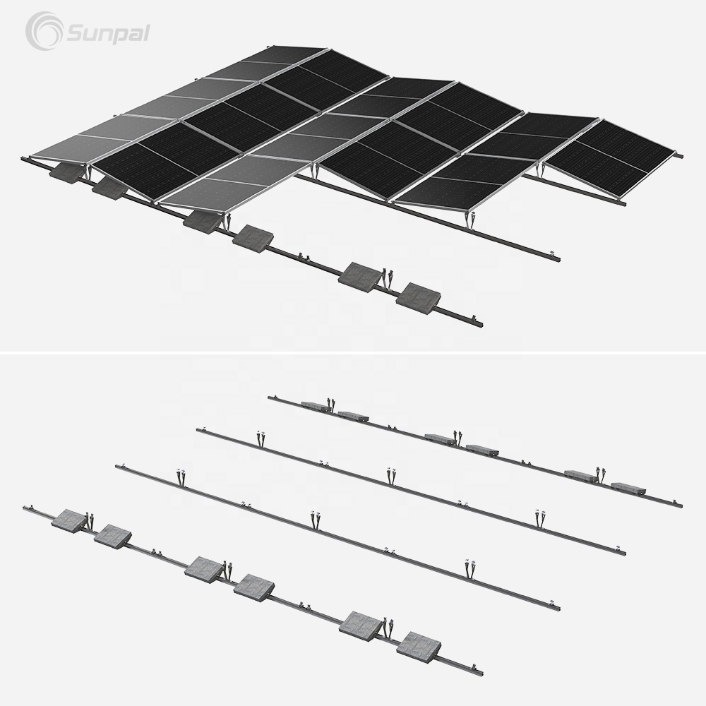 Sunpal Solar Panel Z Brackets Ground Mount Structure Solar Mounting System Aluminium