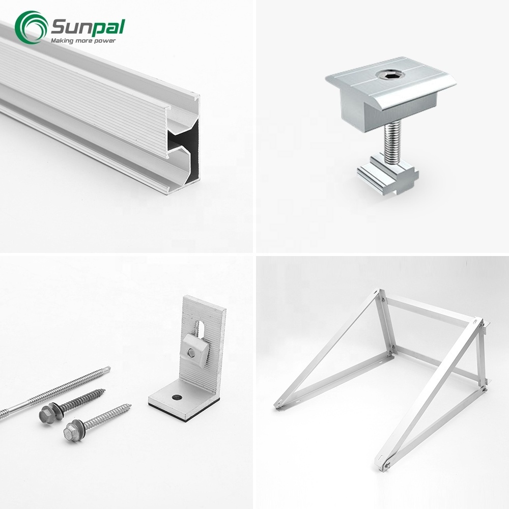 Sunpal Flat Roof Solar Panel Mount Bracket System Made By Aluminium Alloy Rail