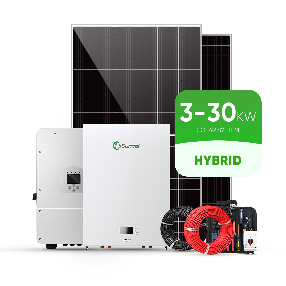 Sunpal Hybrid On Off Grid Solar Power System Kit 5Kw 10Kw 20Kw Home Appliances Solar Energy System