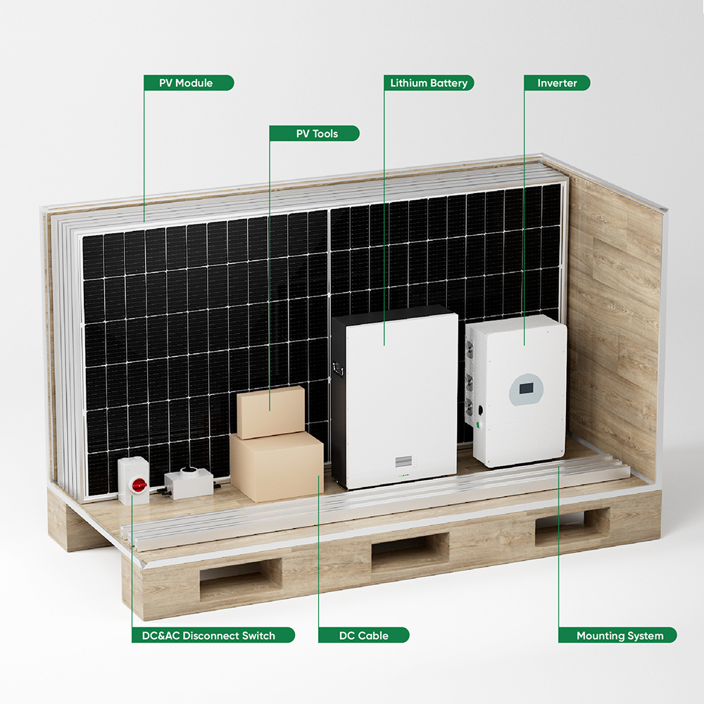 Sunpal Hybrid On Off Grid Solar Power System Kit 5Kw 10Kw 20Kw Home Appliances Solar Energy System