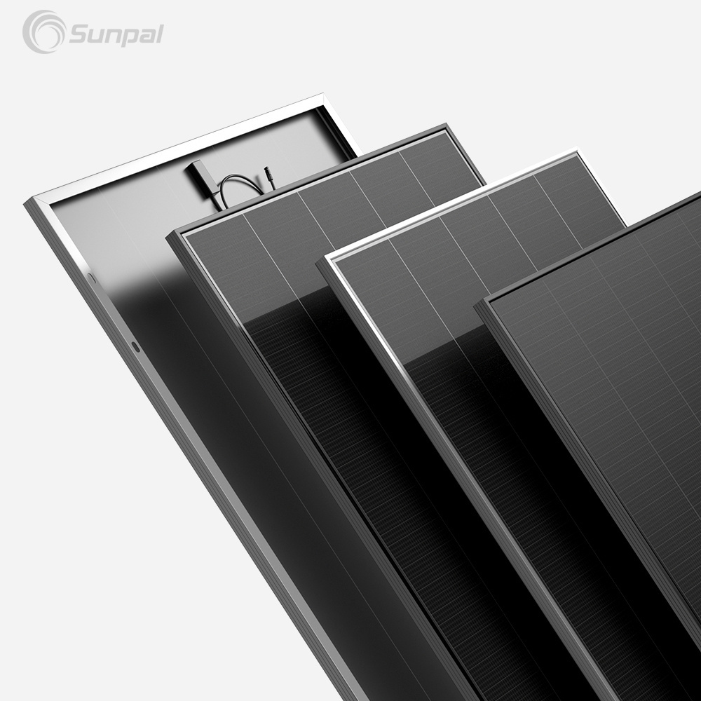 Sunpal Solar Pv Module Full Black 420W 425W 430W Shingled Panel Moulding Plate Roof