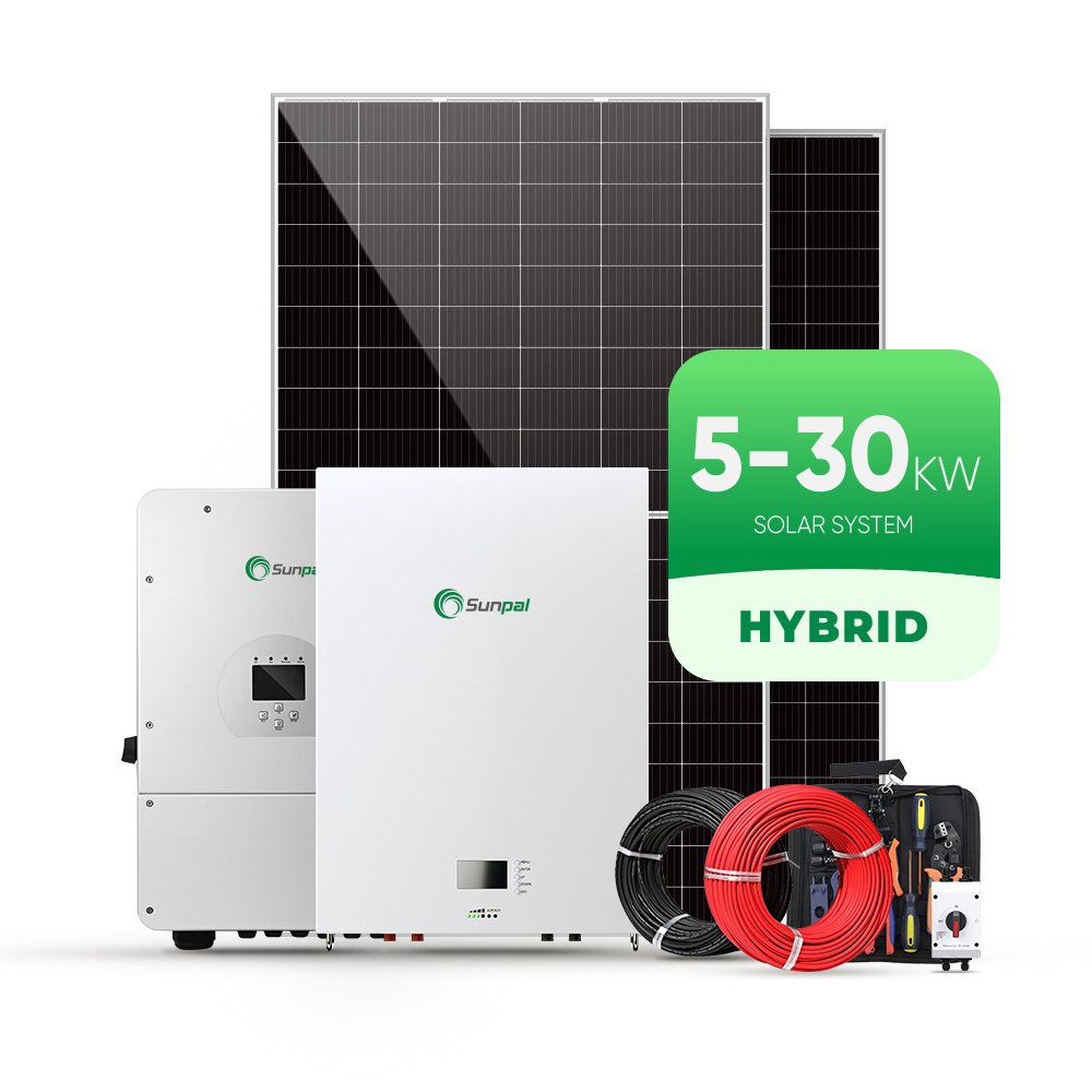 Sunpal Hybrid Solar Power System 5Kw 10Kw 15Kw 30Kw Solar Systems Complete Kit