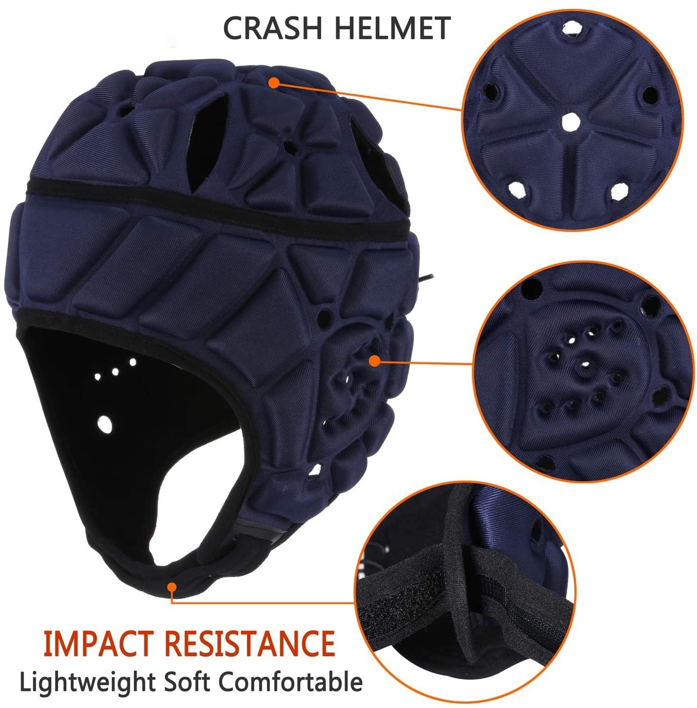 Rugby Helmet Soft Shell Headgear Soccer Headgear Scrum hat Football Head guard by Standard International