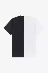 Pakistan Manufacturer Custom Clothing Mens Split Two Tone Color Half Black Half White T Shirt