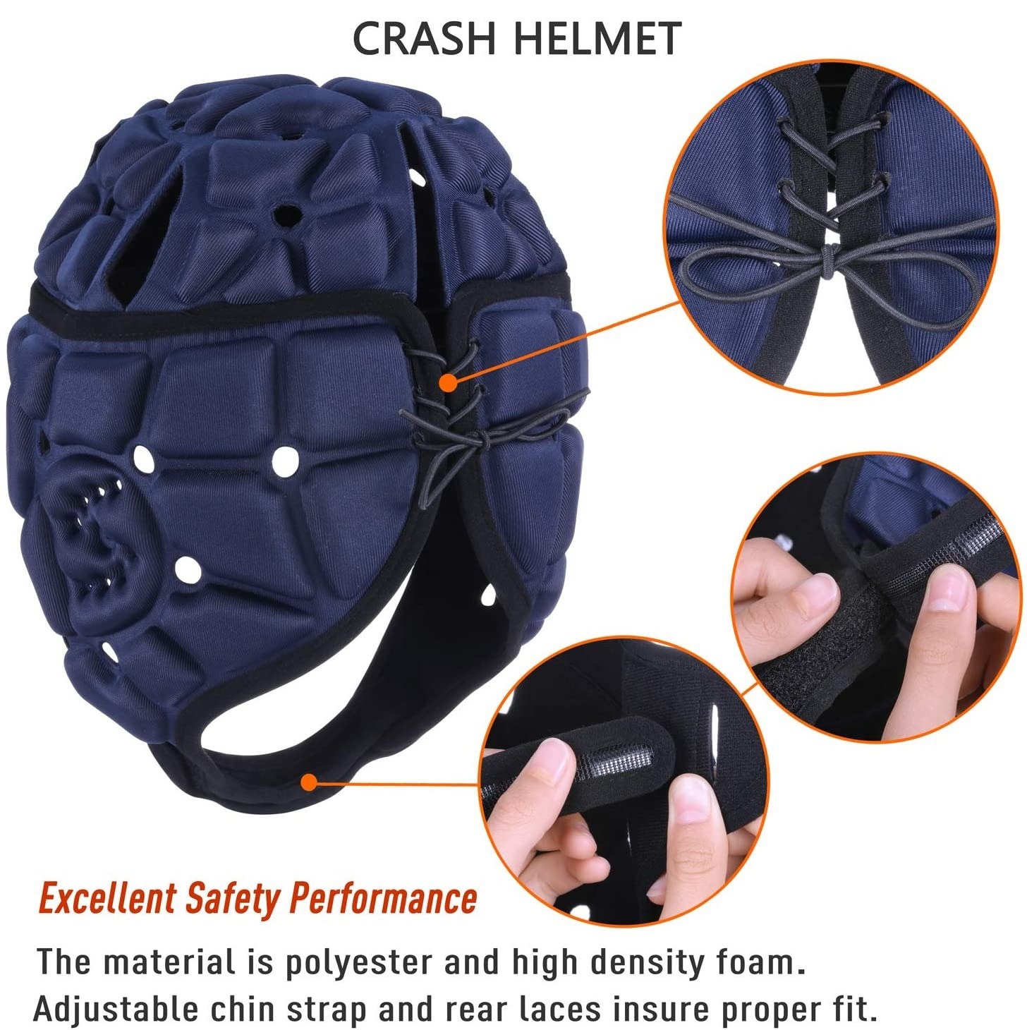 Rugby Helmet Soft Shell Headgear Soccer Headgear Scrum hat Football Head guard by Standard International