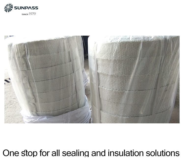 Building Material Refractory Fibre Mineral Wool Textiles Thermal Insulation Fire Ceramic Fiber Tape for Boiler Door Sealing