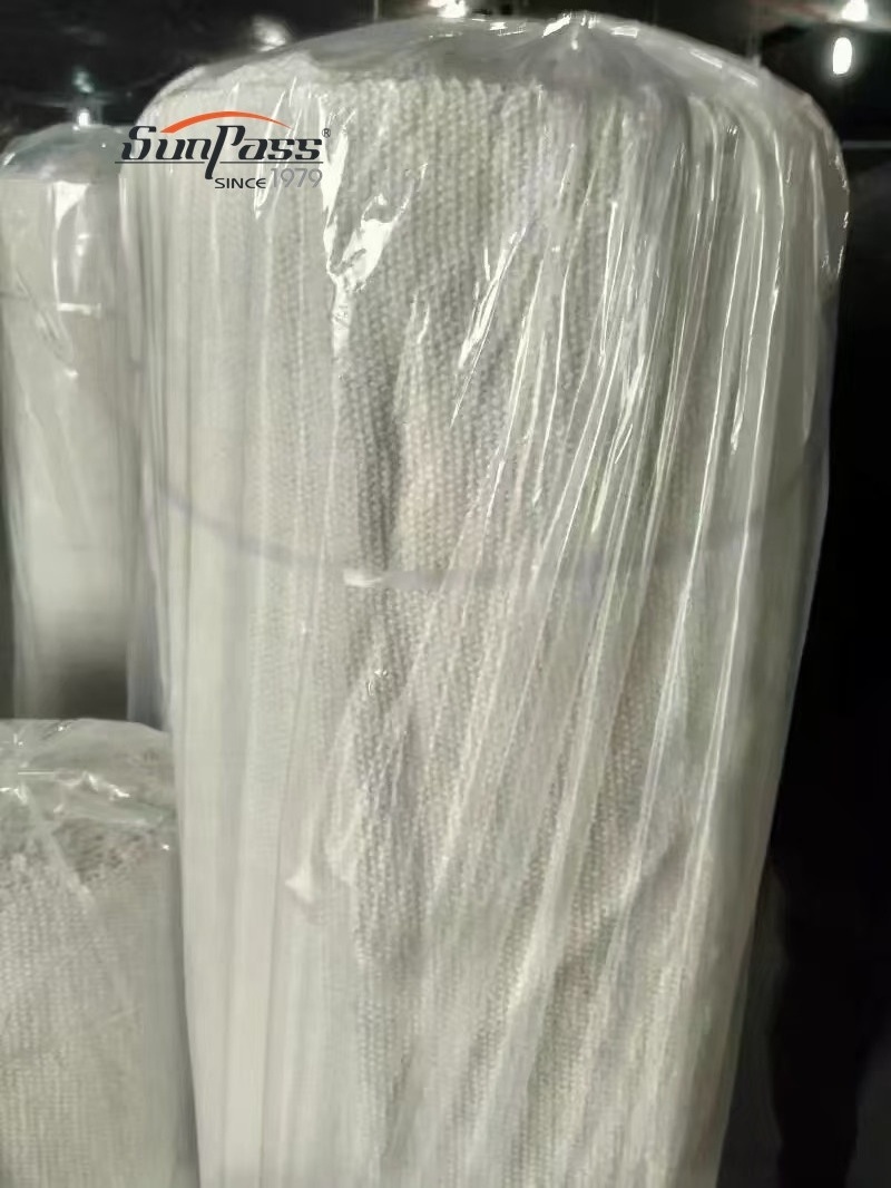 Thermal Insulation Refractory Material Ceramic Fiber Cloth Reinforced with Fiberglass With SS Wire Yarn Rope Tape