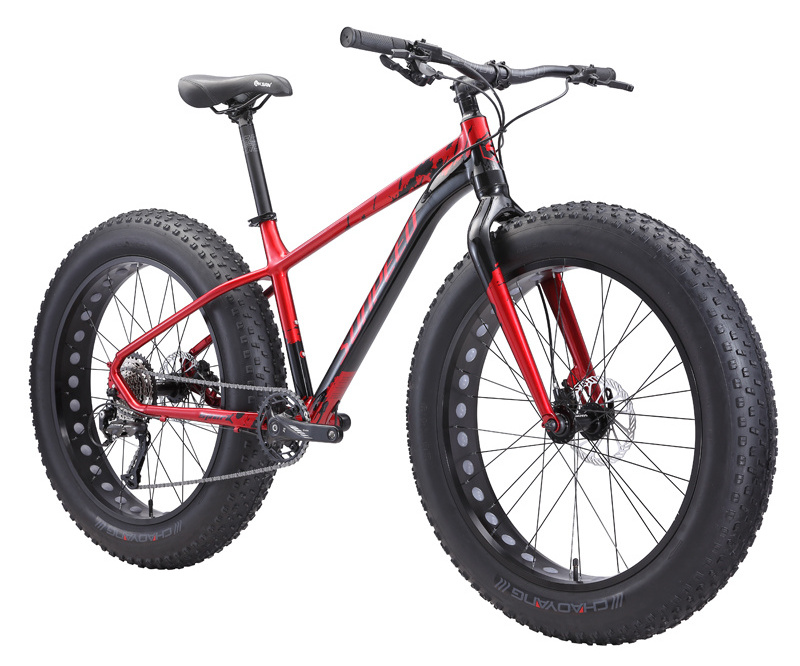 SUNPEED Men and Women Fat Tire Mountain Bike, 26-Inch Wheels, 4.9-Inch Wide Tires, 9-Speed, Adult Aluminium Fat mountain bike