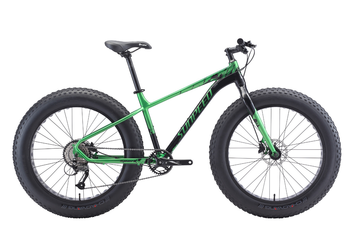 SUNPEED Men and Women Fat Tire Mountain Bike, 26-Inch Wheels, 4.9-Inch Wide Tires, 9-Speed, Adult Aluminium Fat mountain bike