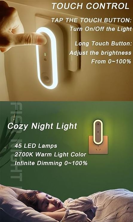 Wholesale Anion air purification Plug-in LED smart Night Light Sensor night light for Bedroom drawing room toilet night light