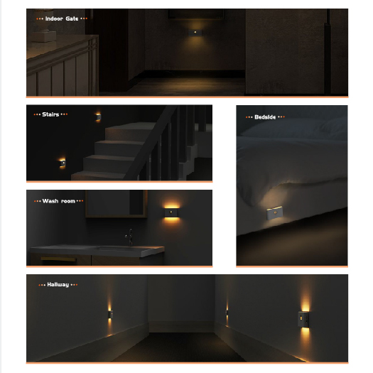 Can be linkage PIR motion sensor led night light cabinet stair with room smart wall light   sensor led night light cabinet stair