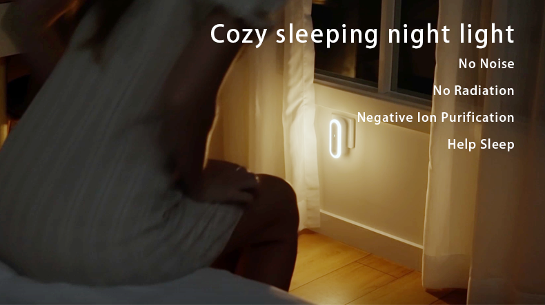 Hot air purification remove odor night light wall plug light sensor control decorative led night lights for bedroom living room