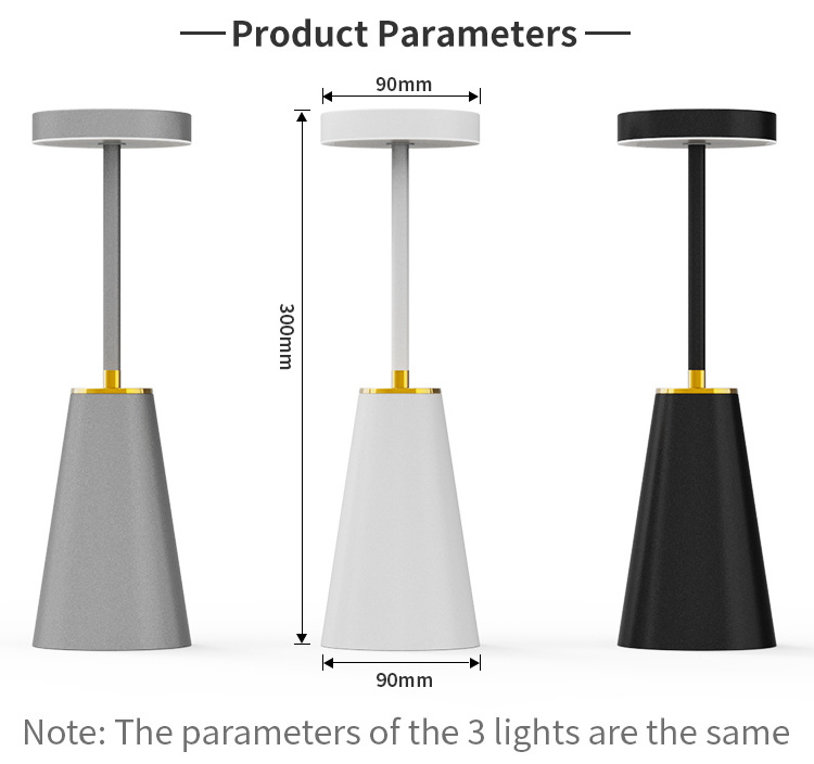 Rechargeable LED desk Lamps Battery Operated Touch Dimmable Wireless Table Lamp Waterproof Portable Outdoor Table Light