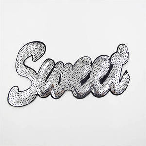 custom cheap colorful iron on sequin patch for garment