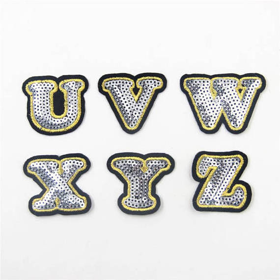 custom cheap colorful iron on sequin patch for garment