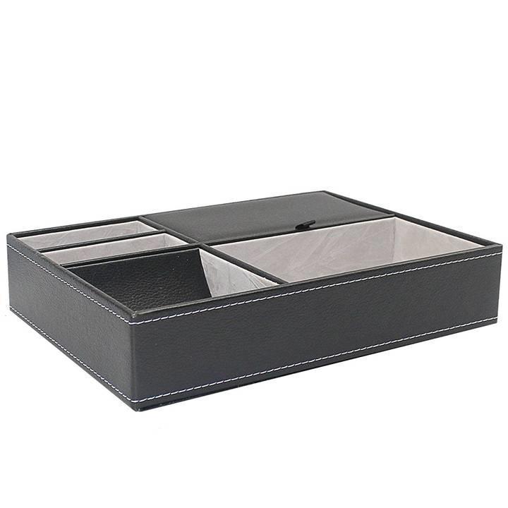 Top Sale Leather Valet Tray, Decorative Tray, PU Leather Desktop Storage Organizer