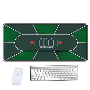 Best Seller Playing Rectangle Printing Texas Casino Rubber Custom Table Poker Mat