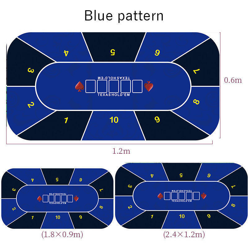 Best Seller Playing Rectangle Printing Texas Casino Rubber Custom Table Poker Mat