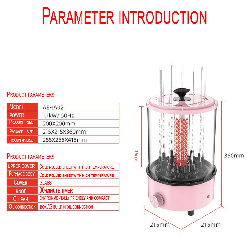 Best Selling Single Rotator Kebab Horizontal Auto Skewers Bbg Meat Electrical Vertical Rotating Grill