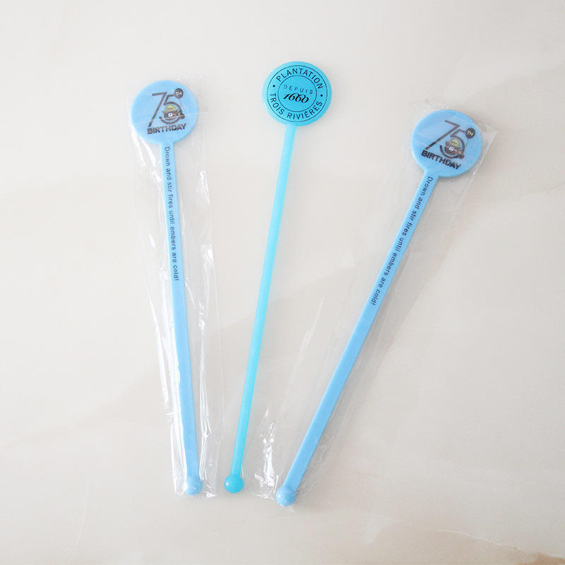 High Quality Eco Friendly Wedding Decoration Logo Personalized Drink Plastic Customized Cocktail Stirrers