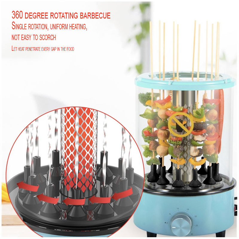 Best Selling Single Rotator Kebab Horizontal Auto Skewers Bbg Meat Electrical Vertical Rotating Grill