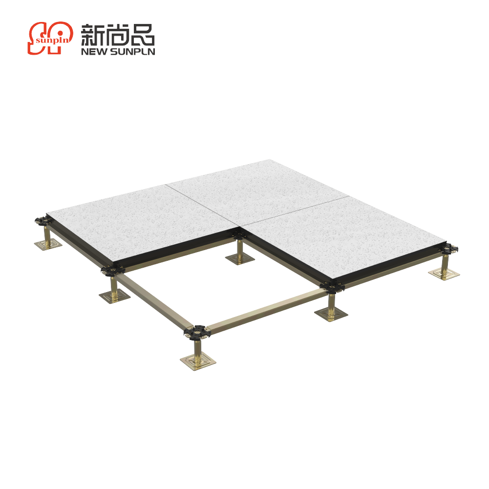 Good price office pedestal calcium data center raised floor server aluminum antistatic steel server raised flooring