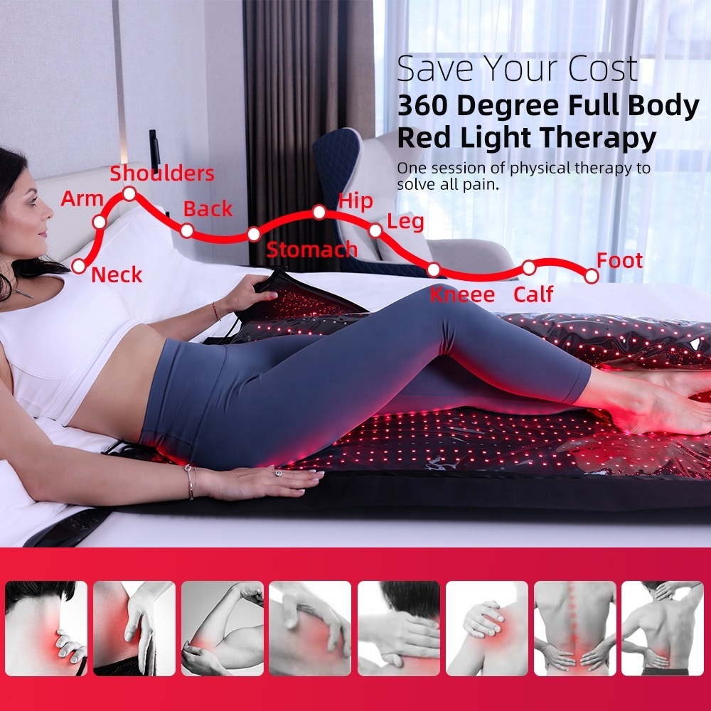 Redfy 2023 Hot Sale 360 Led Red And Near Infrared Light Therapy Pad Pods Capsule Red Light Therapy Full Body Mat Bed