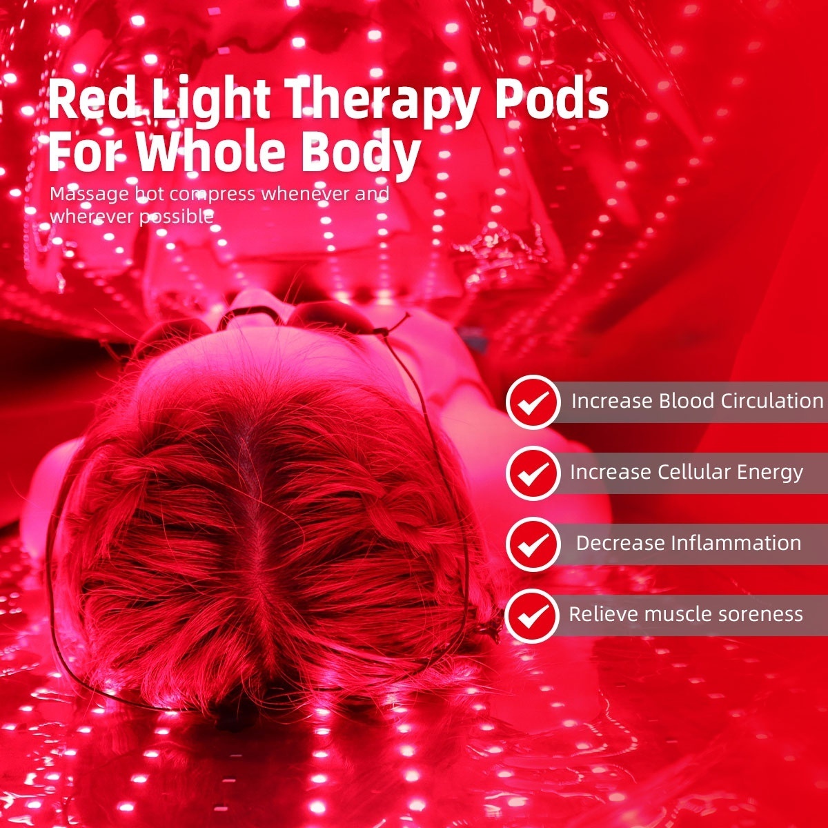 Redfy Wholesale Far Infrared Light Therapy Sauna Bed Beauty Dry Steam Spa Capsule