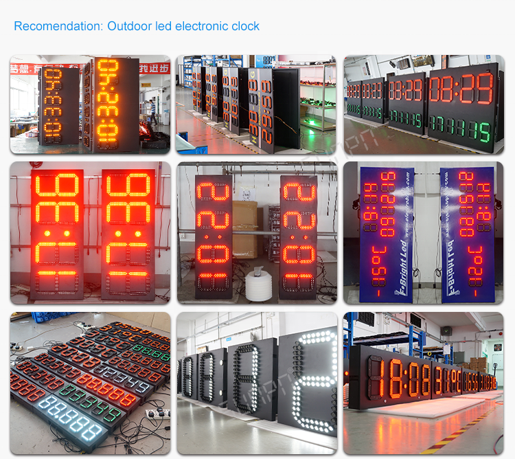 Custom outdoor LED Stadium Clock LED Digital Clock display