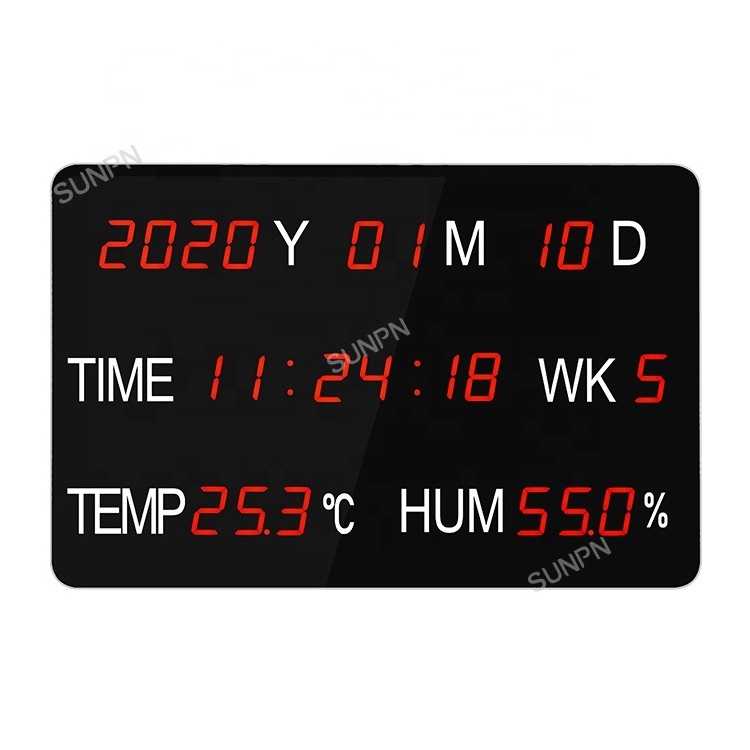 Temperature humidity elctronic calendar clock with ntp time synchronization function