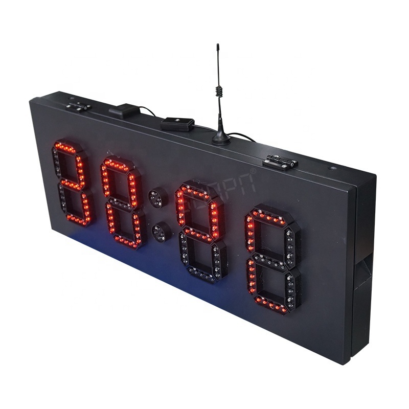 Popular large outdoor digital clock led numeric display and led time and temperature signs from Shenzhen factory