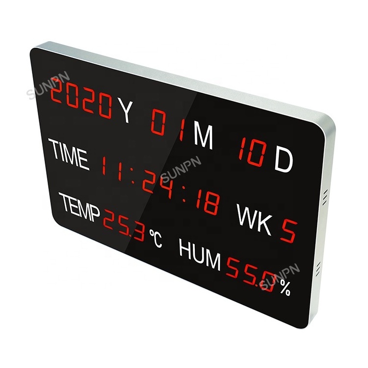 Temperature humidity elctronic calendar clock with ntp time synchronization function