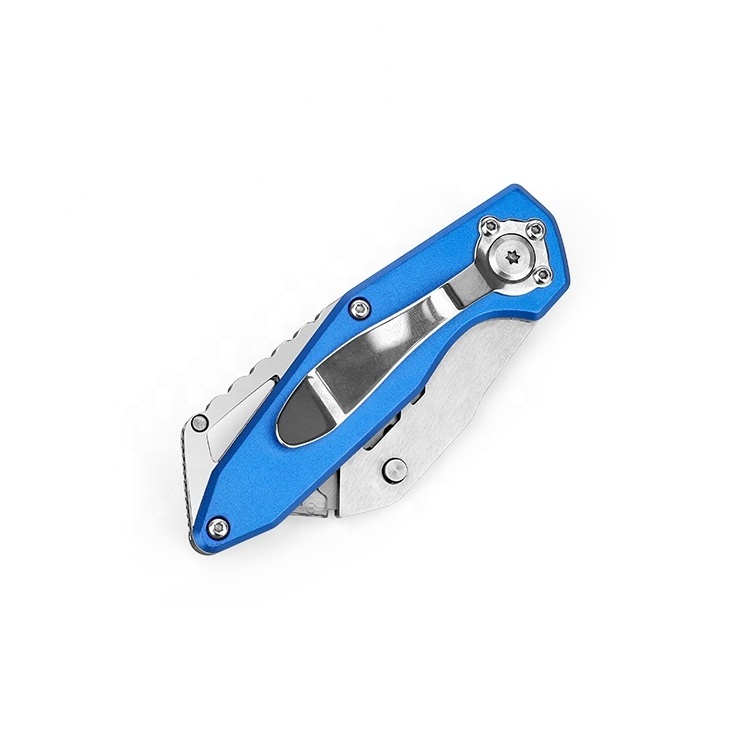 Multitool pocket knife box safety cutter paper box cutter stainless steel safety box cutter folding utility knife with belt clip