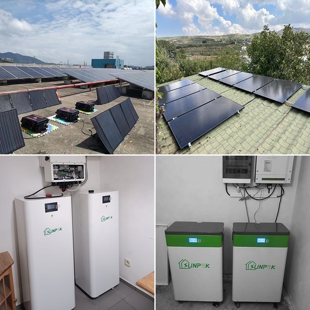 Residential Complete Hybrid Off-Grid Solar Power System 5000W 5KW 10KW 20KW Lithium Ion Battery MPPT Controller Home Use Europe