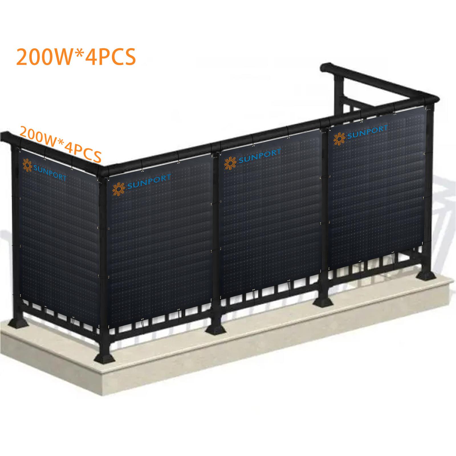 Sunport Solar Energy System Balcony Soft Flexible Solar Panel for Europe Balcony Solar System 800w Easy to Install