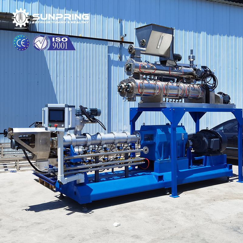 SUNPRING sinking shrimp feed extruder extruder machine for floating fish feeds shrinking fish feed twin screw extruder