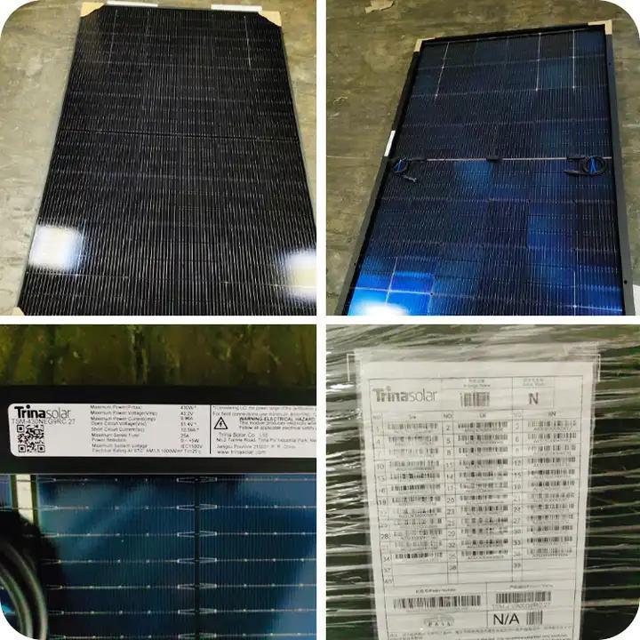 solar panel kit with battery and inverter Trina Bifacial TSM-NEG9RC.27 415W 420W 425W 430W 435W 440W 445W dual glass solar panel