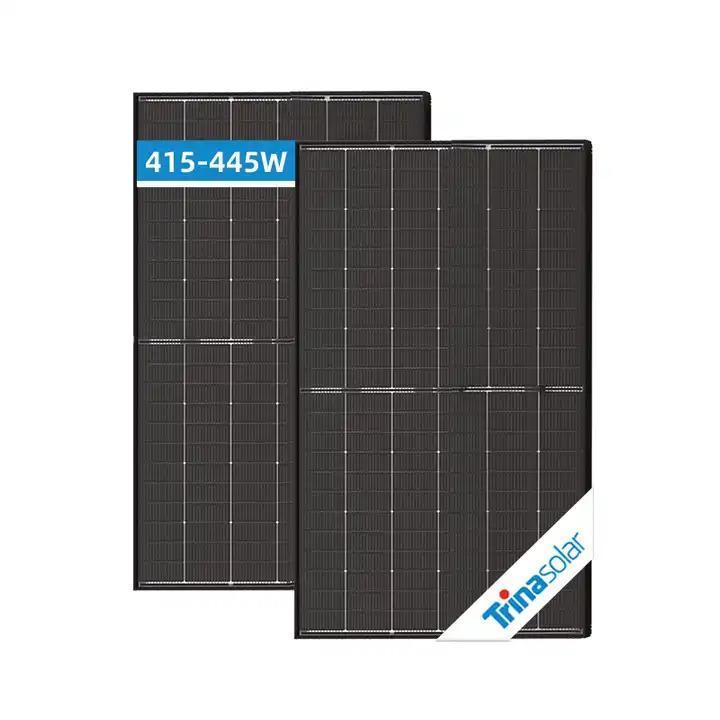 solar panel kit with battery and inverter Trina Bifacial TSM-NEG9RC.27 415W 420W 425W 430W 435W 440W 445W dual glass solar panel