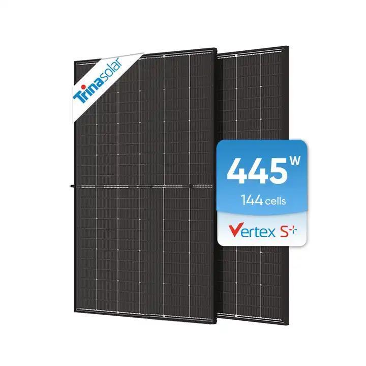 solar panel kit with battery and inverter Trina Bifacial TSM-NEG9RC.27 415W 420W 425W 430W 435W 440W 445W dual glass solar panel